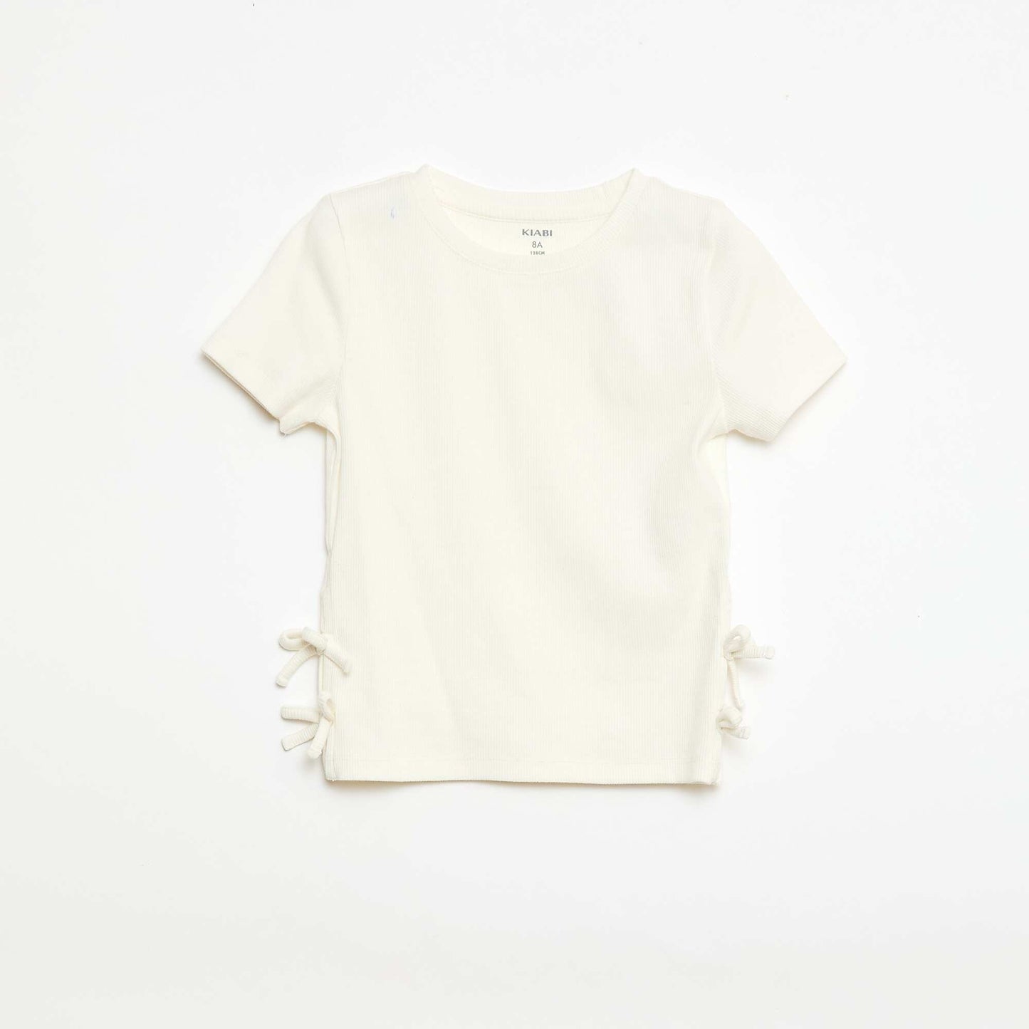 T-shirt avec nœuds fantaisie BLANC