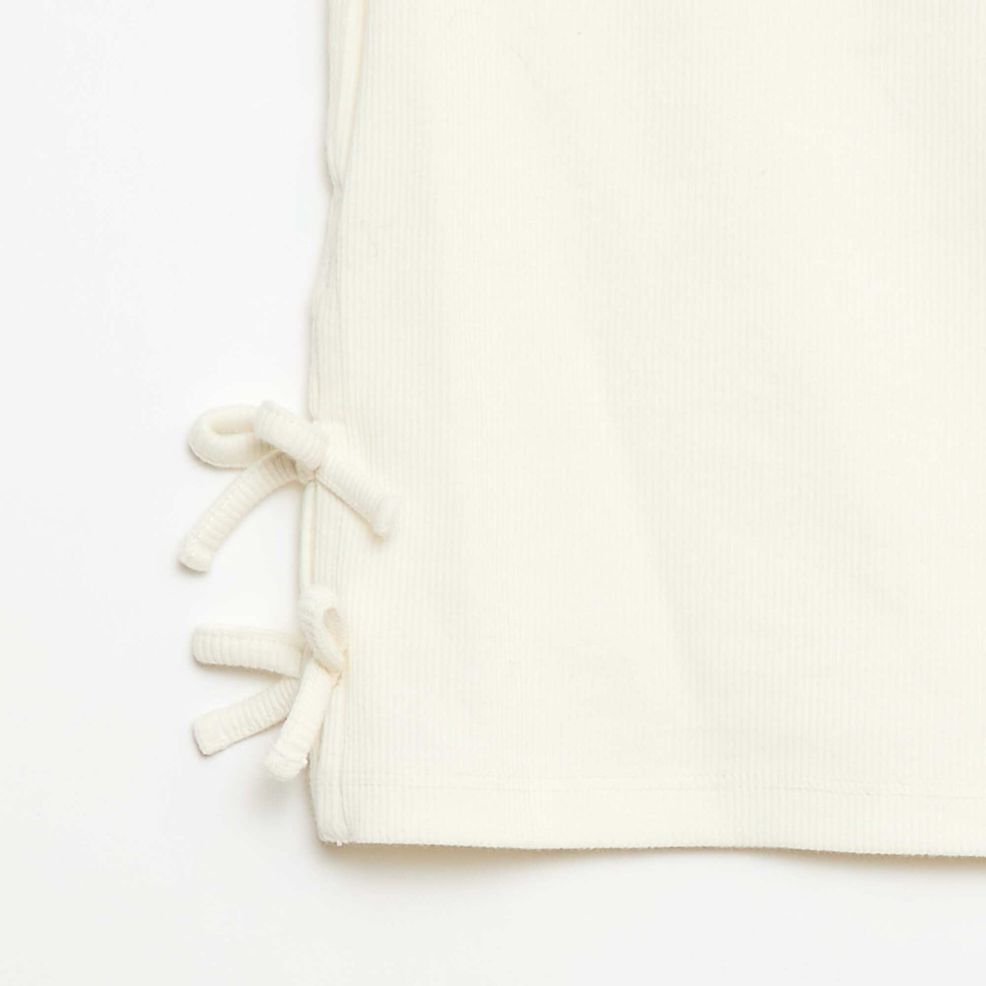 T-shirt avec nœuds fantaisie BLANC