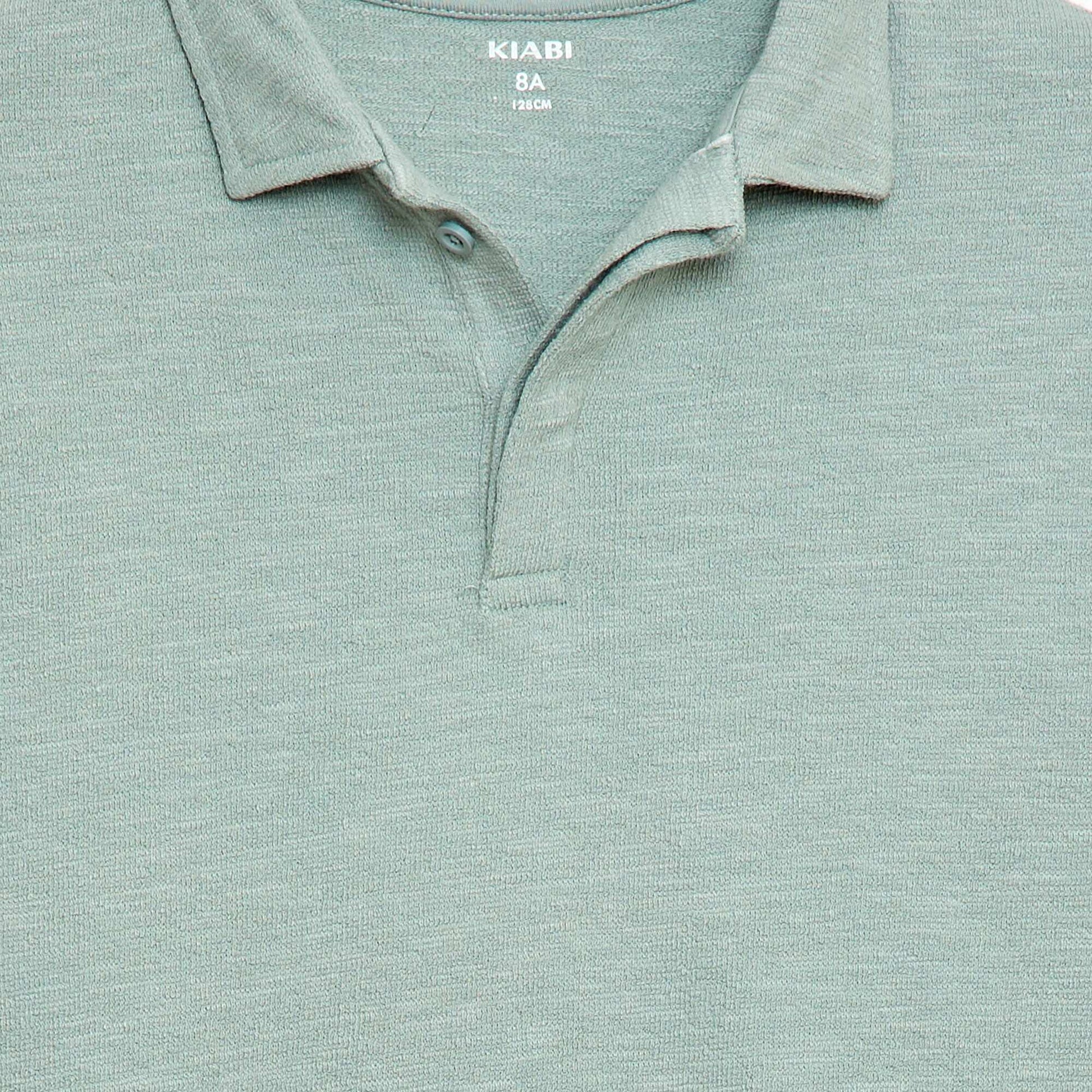 T-shirt polo BLEU VERT