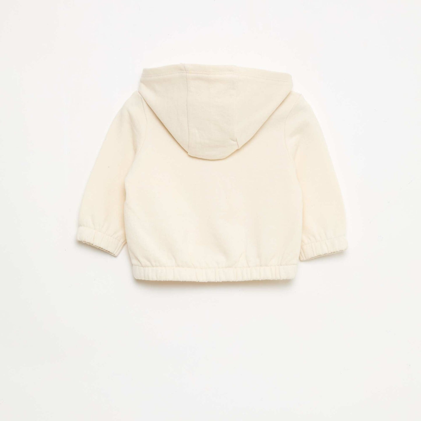 Sweat zippé en french terry BLANC