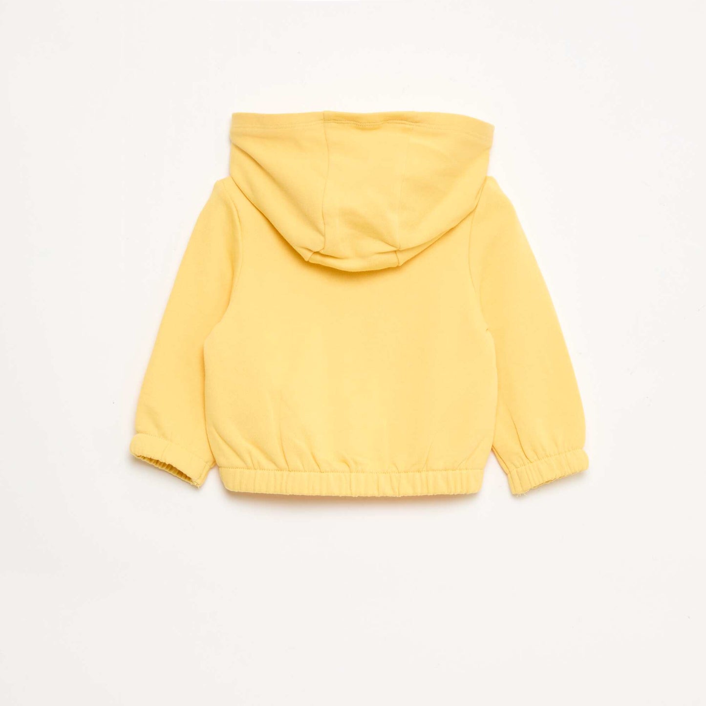 Sweat zippé en french terry JAUNE