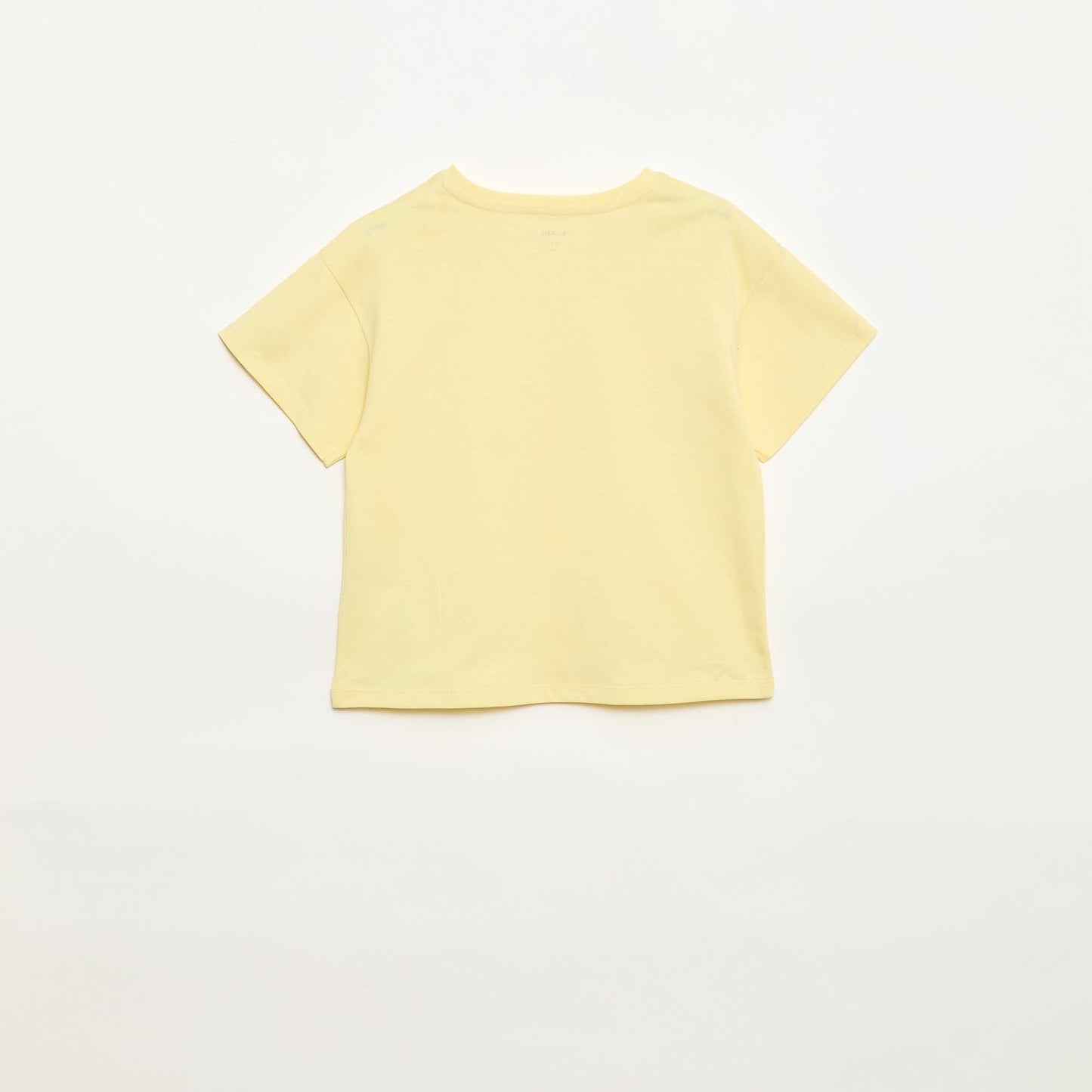 T-shirt avec fleurs en macramé JAUNE