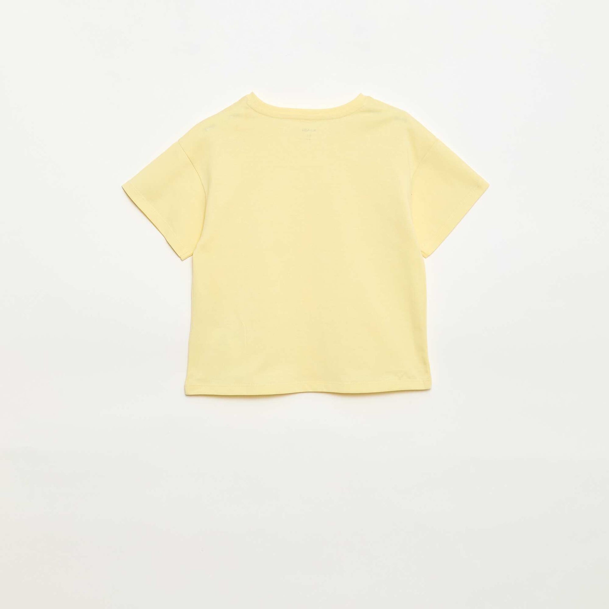T-shirt avec fleurs en macramé JAUNE