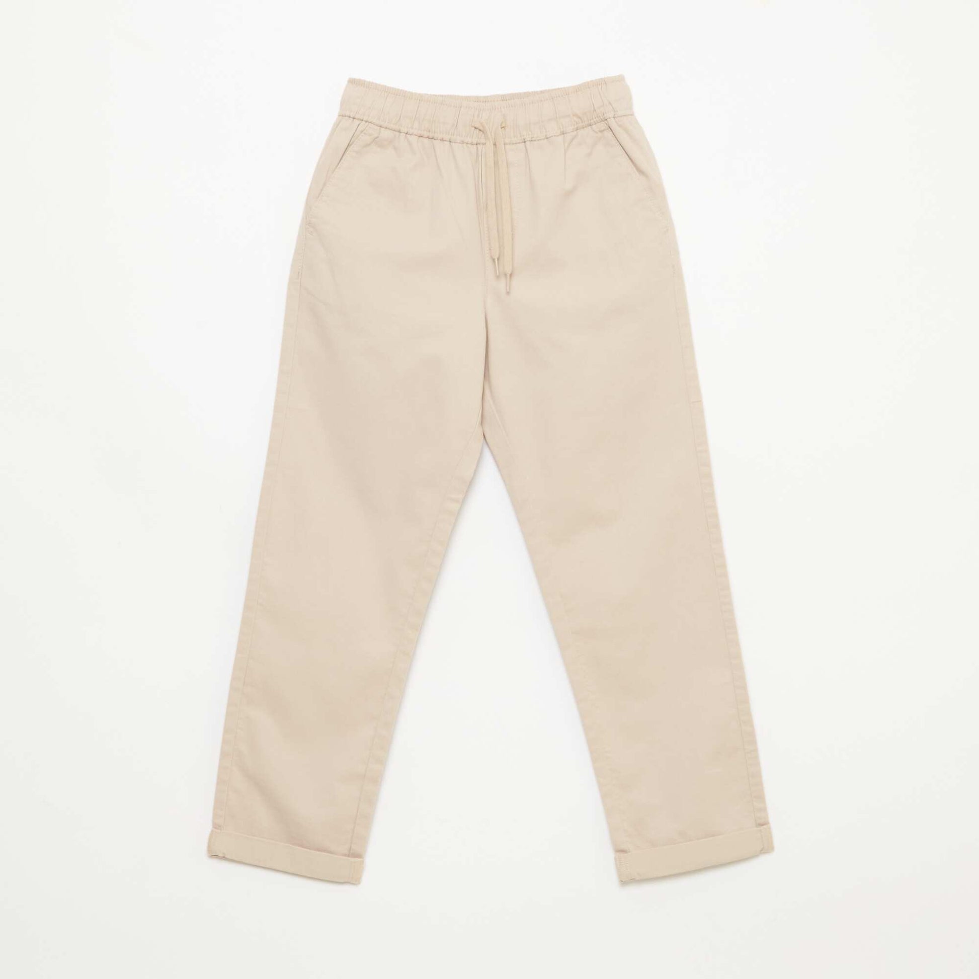 Jogpant uni avec ourlets BEIGE