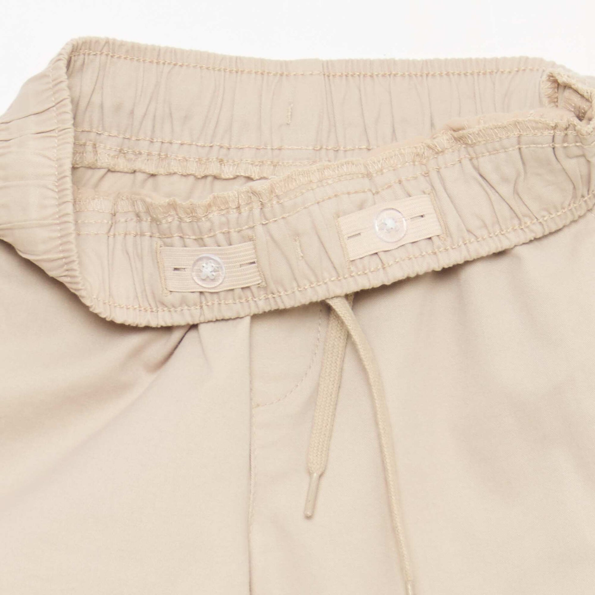 Jogpant uni avec ourlets BEIGE