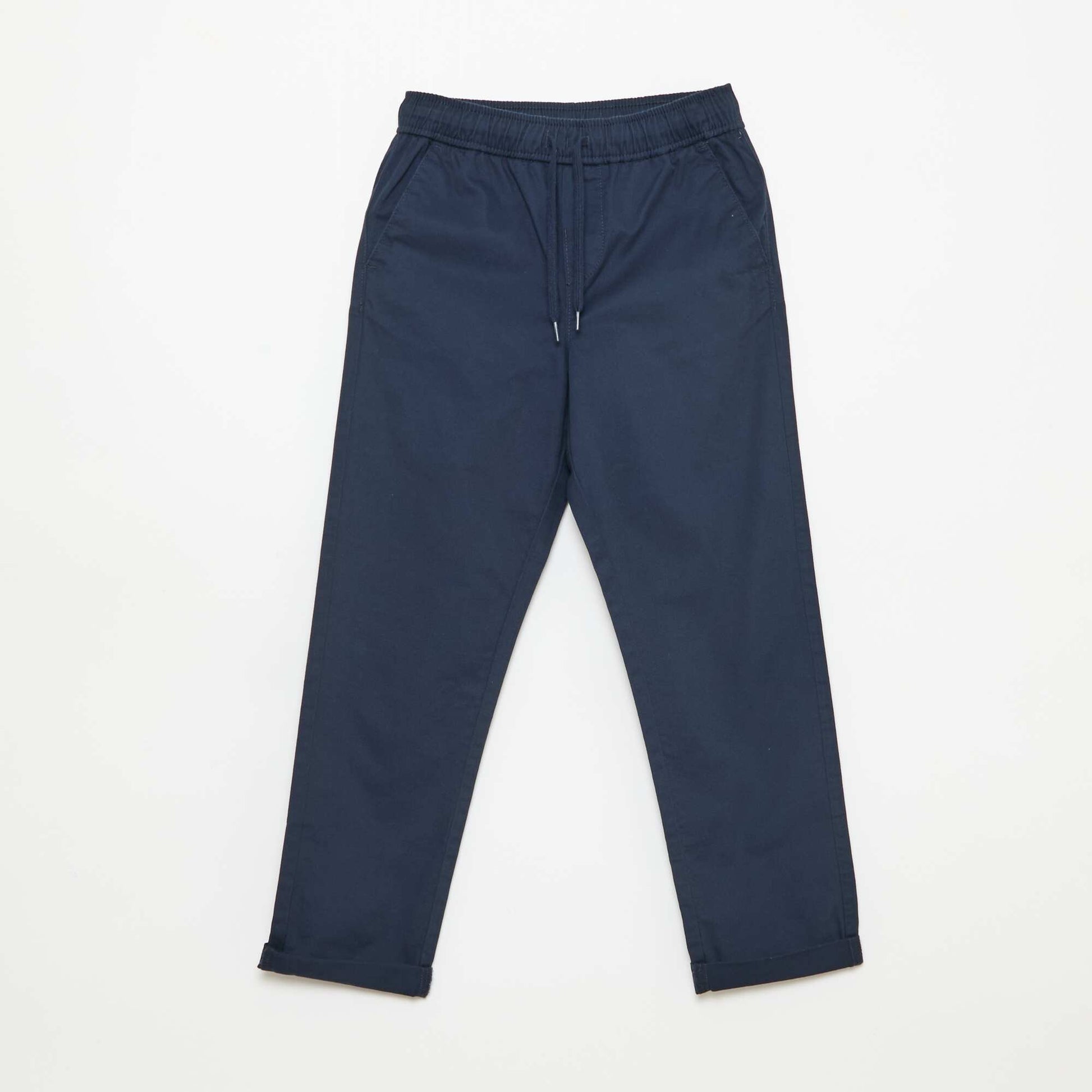 Jogpant uni avec ourlets BLEU