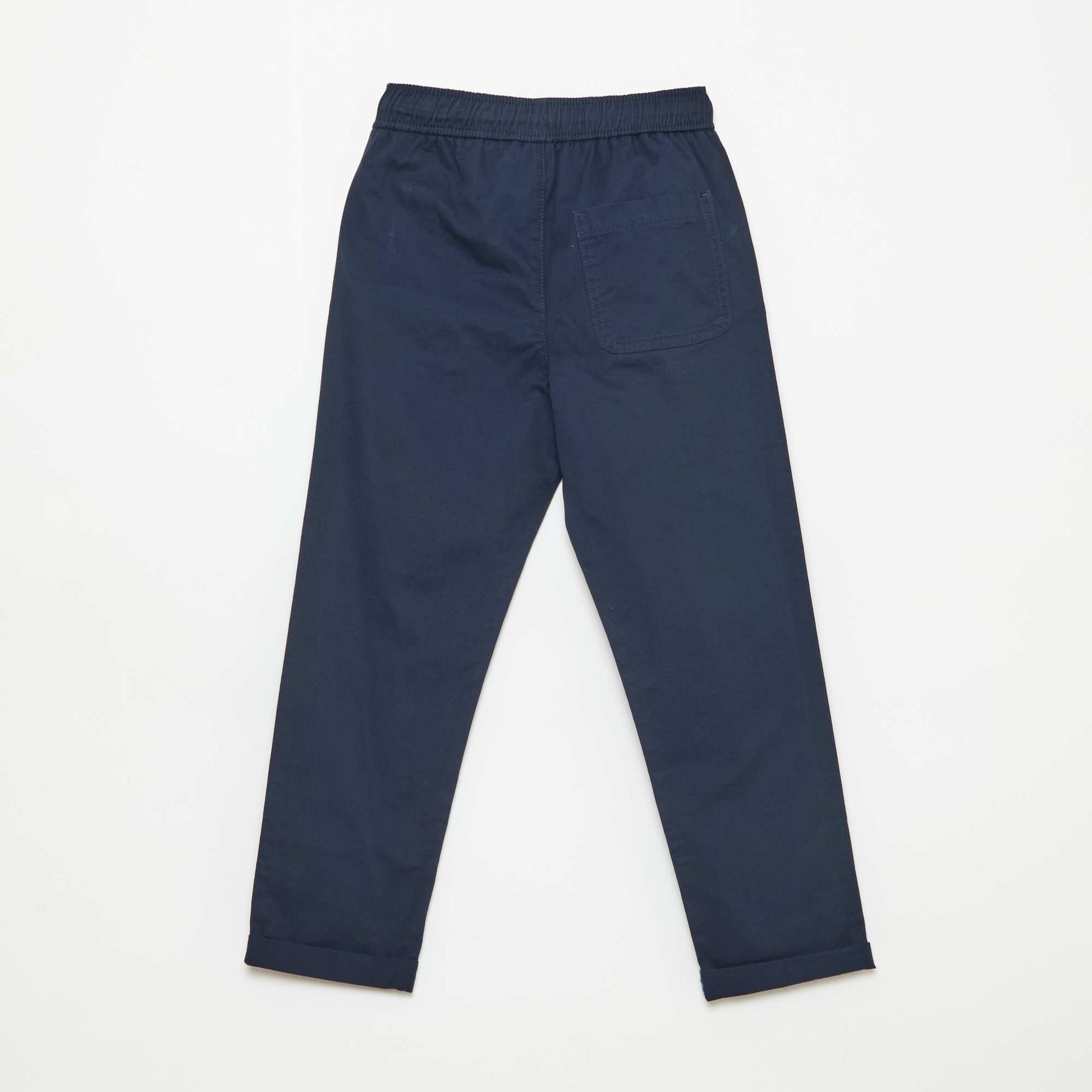 Jogpant uni avec ourlets BLEU