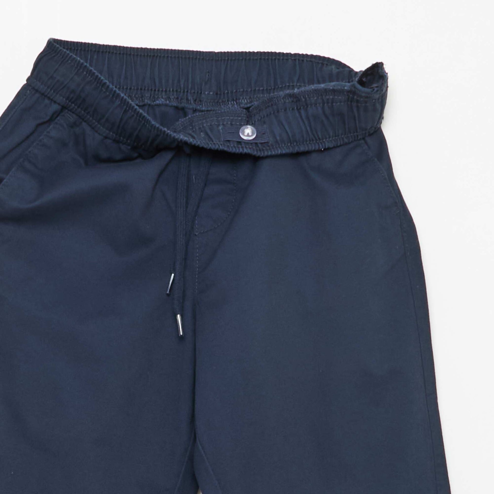 Jogpant uni avec ourlets BLEU