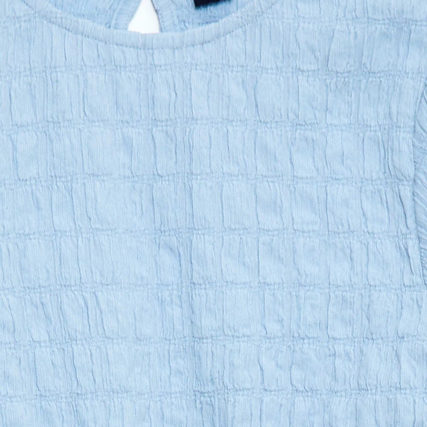 T-shirt large en maille fantaisie BLEU