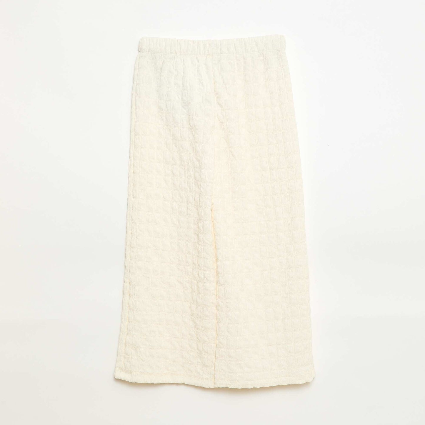 Pantalon large en maille stretch BEIGE