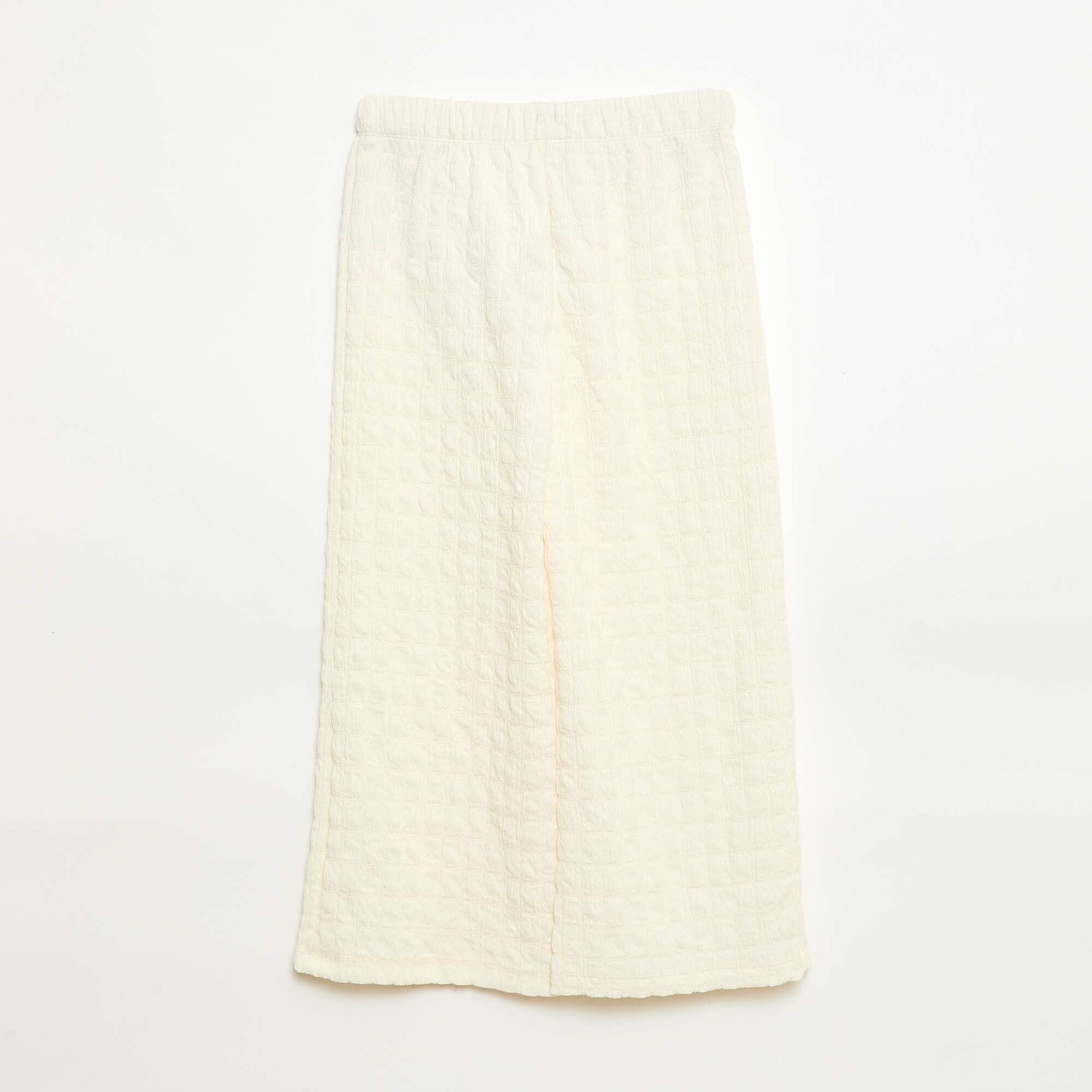 Pantalon large en maille stretch BEIGE