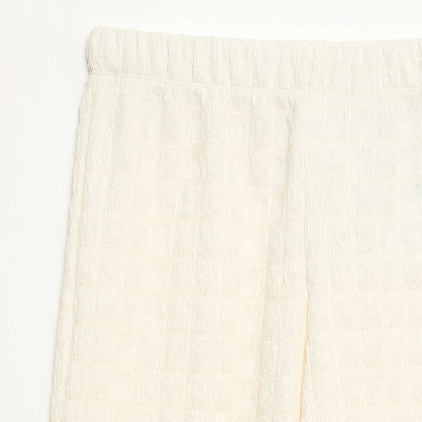 Pantalon large en maille stretch BEIGE