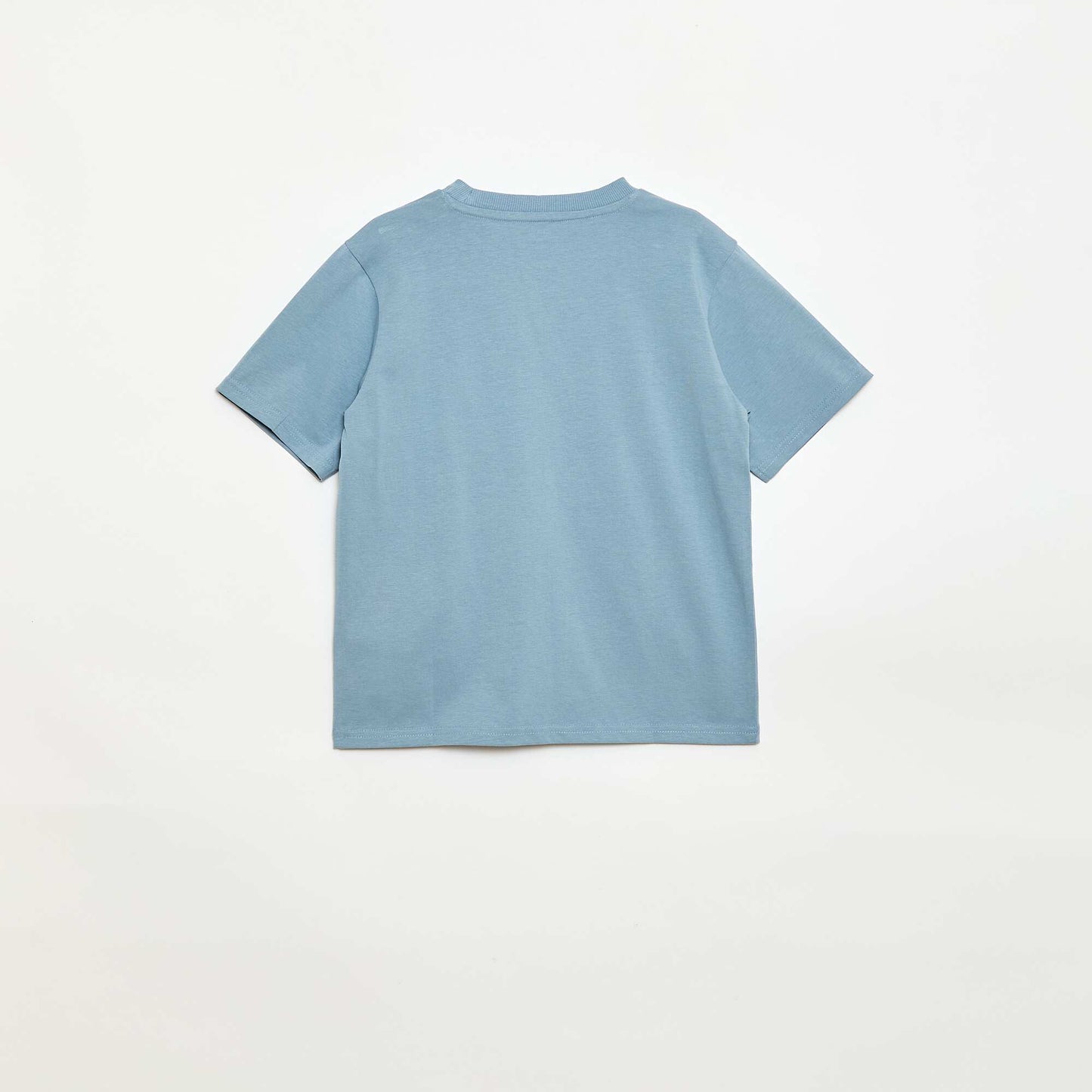 T-shirt à manches courtes brodé BLEU