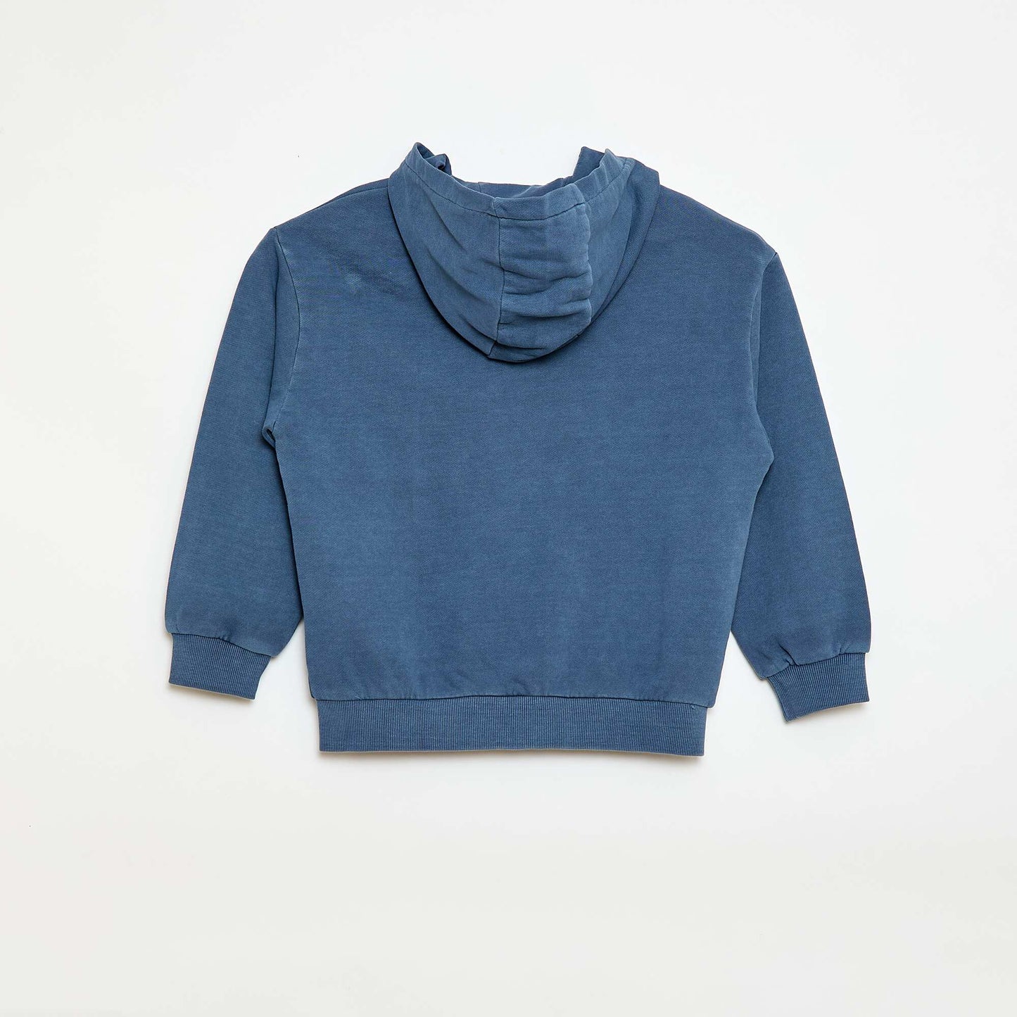 Gilet loose à capuche dos animé en coton BLEU