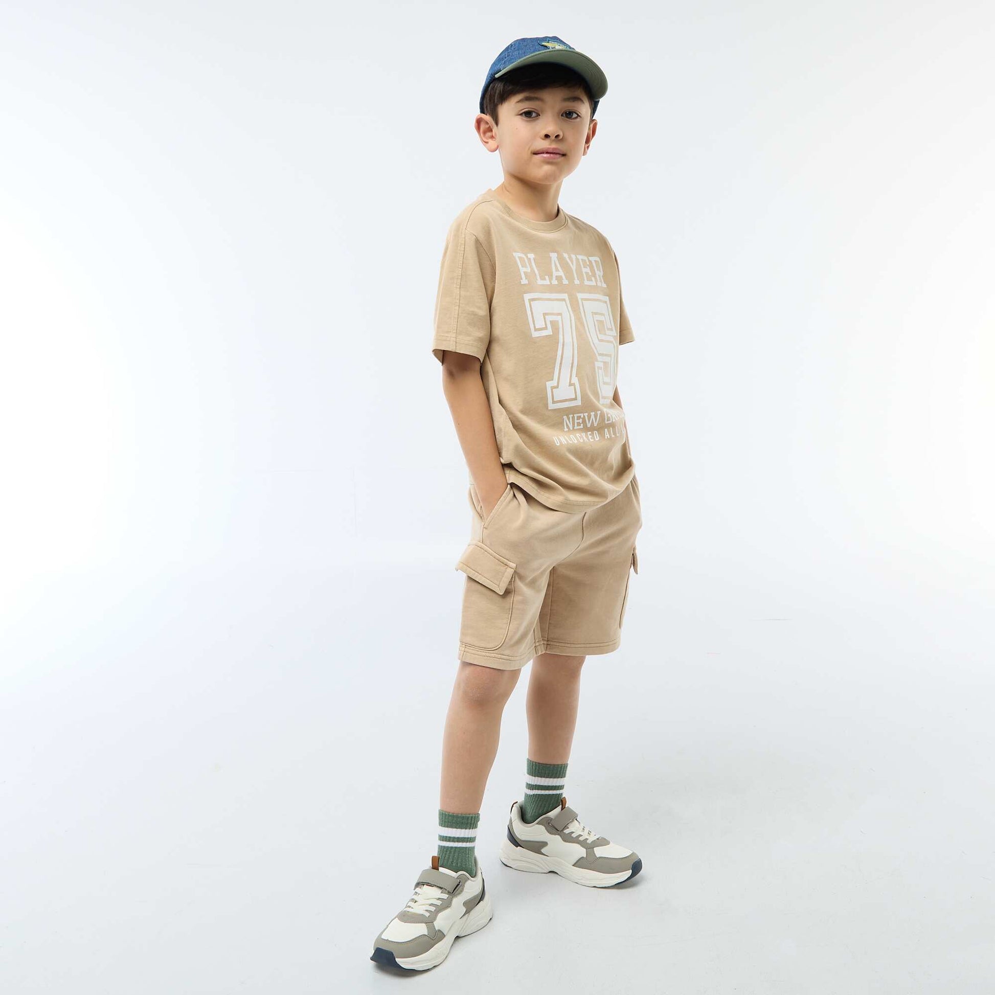 T-shirt esprit basketball BEIGE
