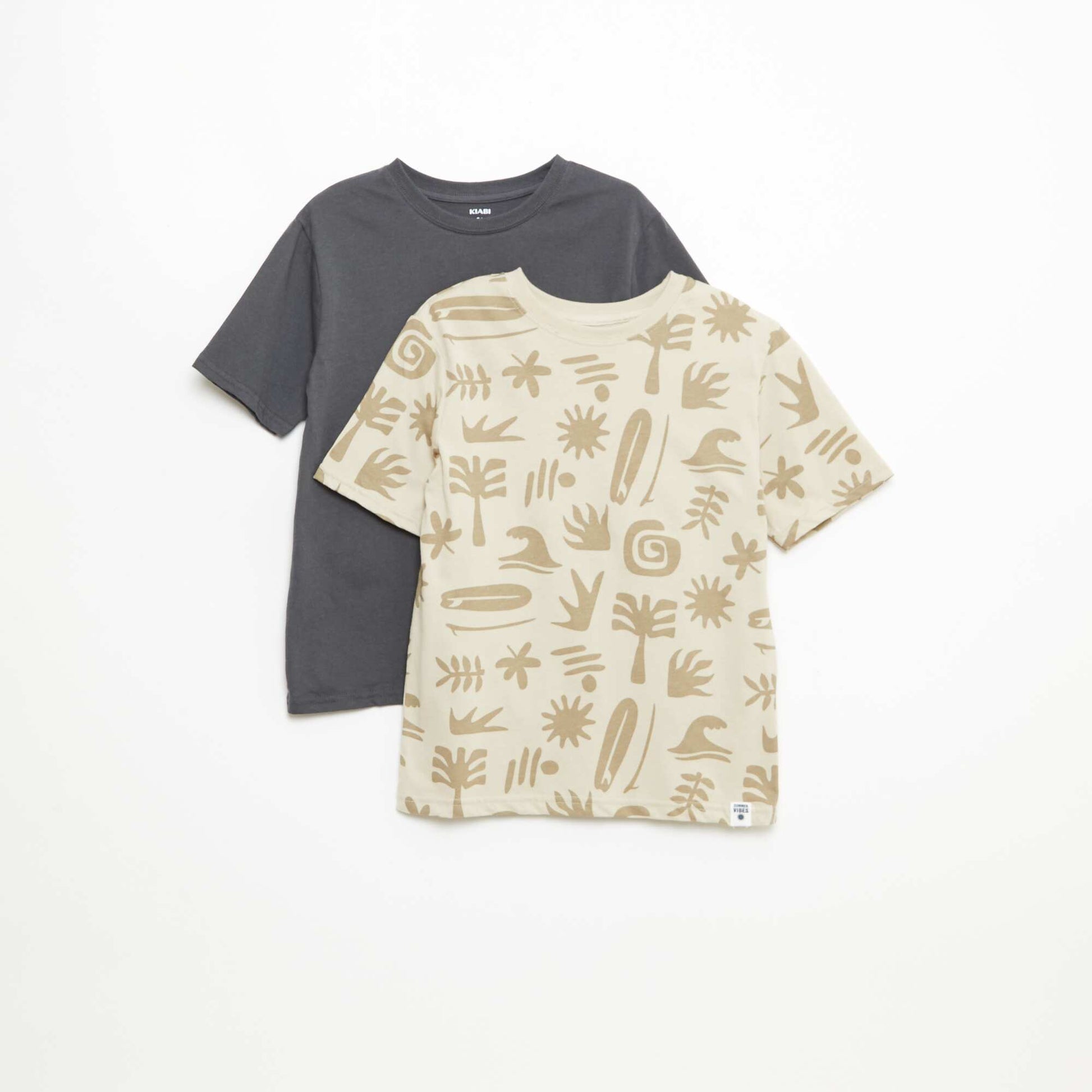 Lot de 2 t-shirts BEIGE