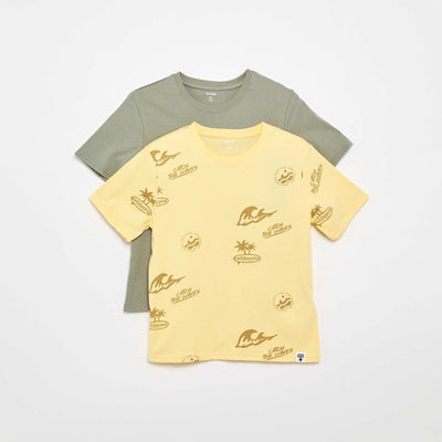 Lot de 2 T-shirts JAUNE