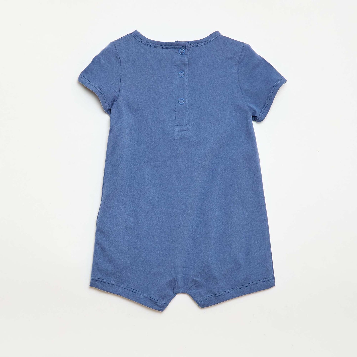 Lot de 2 barboteuses courtes en jersey BLEU