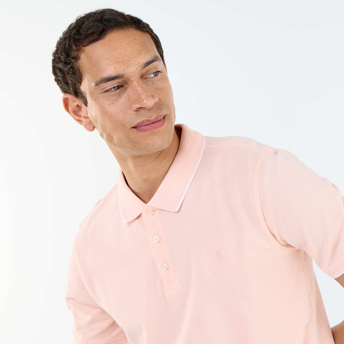 Polo avec broderie sur poitrine ORANGE