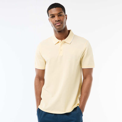 Polo avec broderie sur poitrine JAUNE