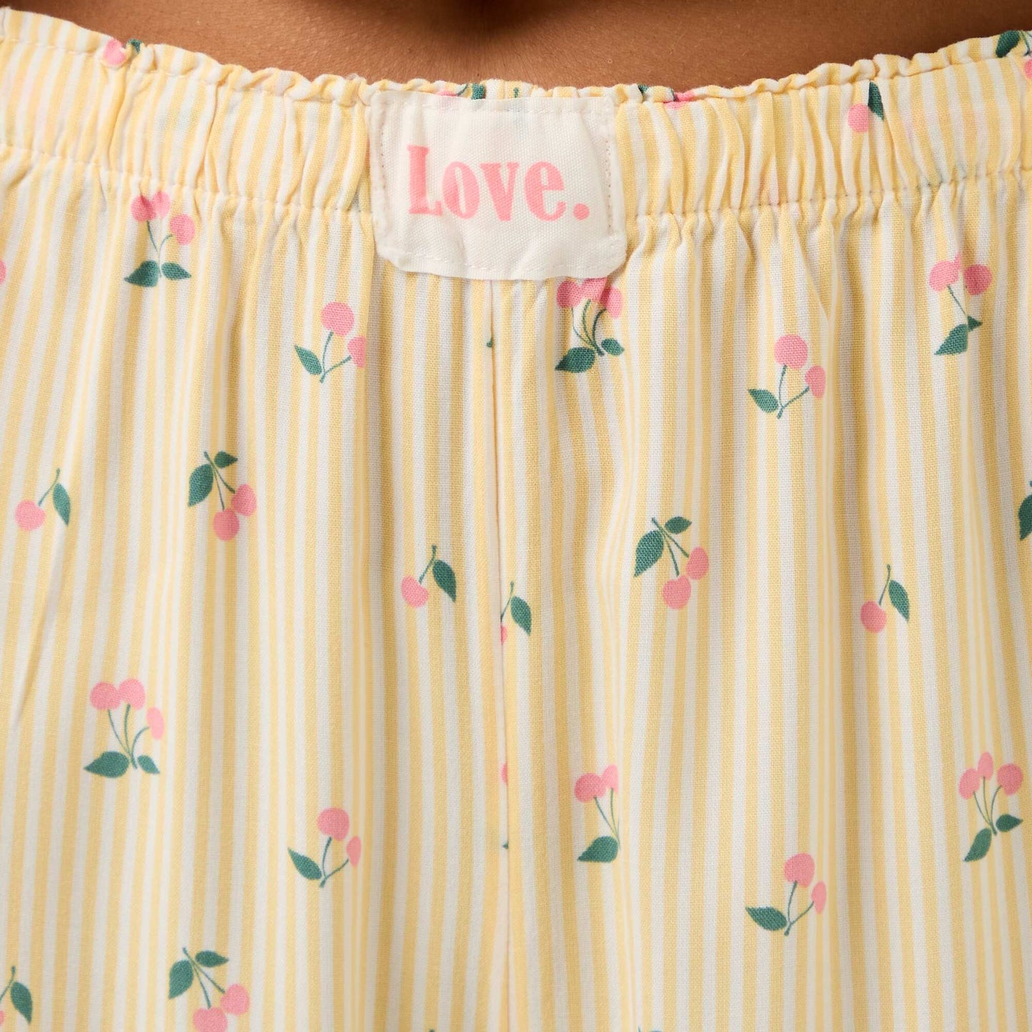 Pyjama long imprimé - 2 pièces JAUNE