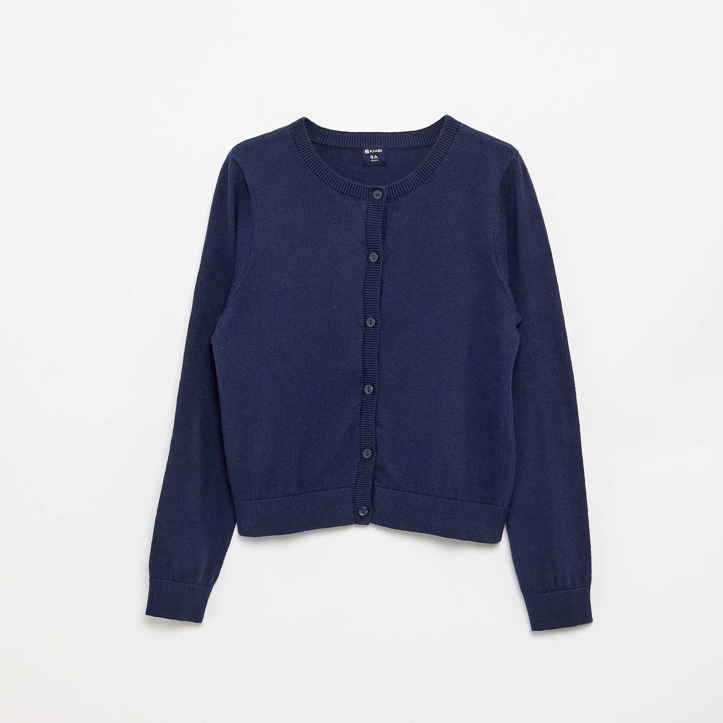 Gilet col rond léger uni NOIR
