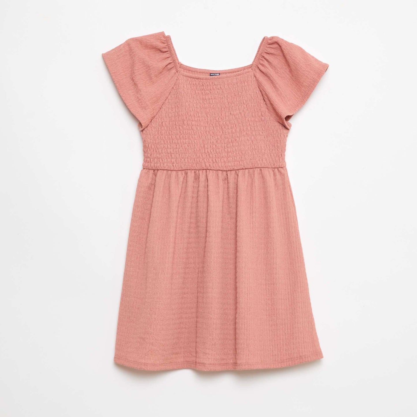 Robe en maille gaufrée uni ROSE