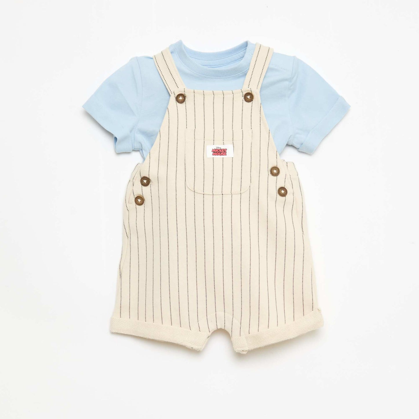 Ensemble t-shirt + salopette 'Disney' 'Mickey' - 2 pièces BLEU