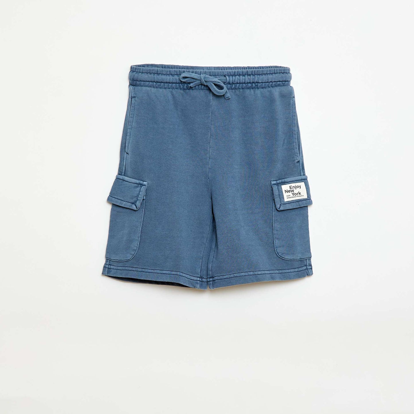 Short en molleton multipoche BLEU