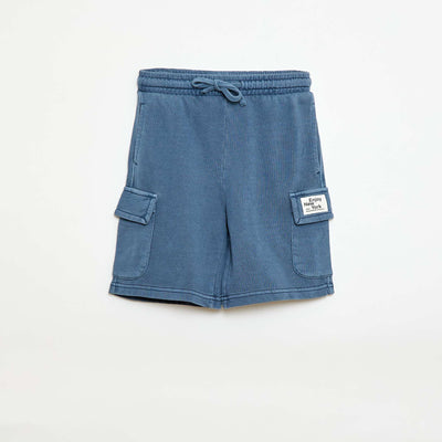 Short en molleton multipoche BLEU