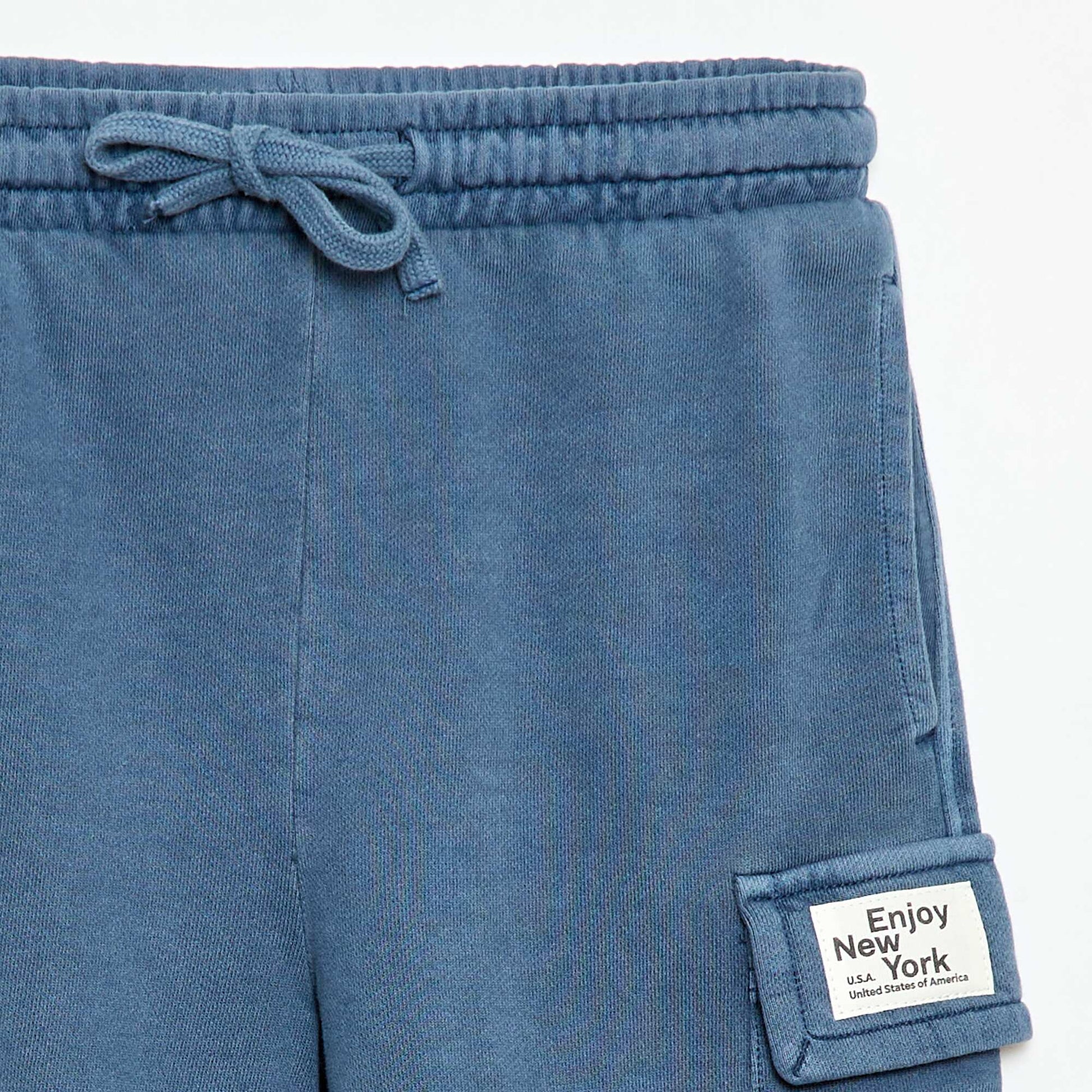 Short en molleton multipoche BLEU