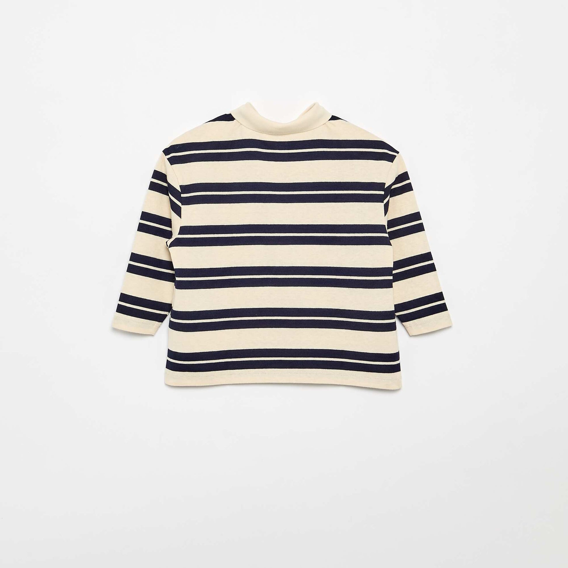 Polo oversize à rayures BLEU