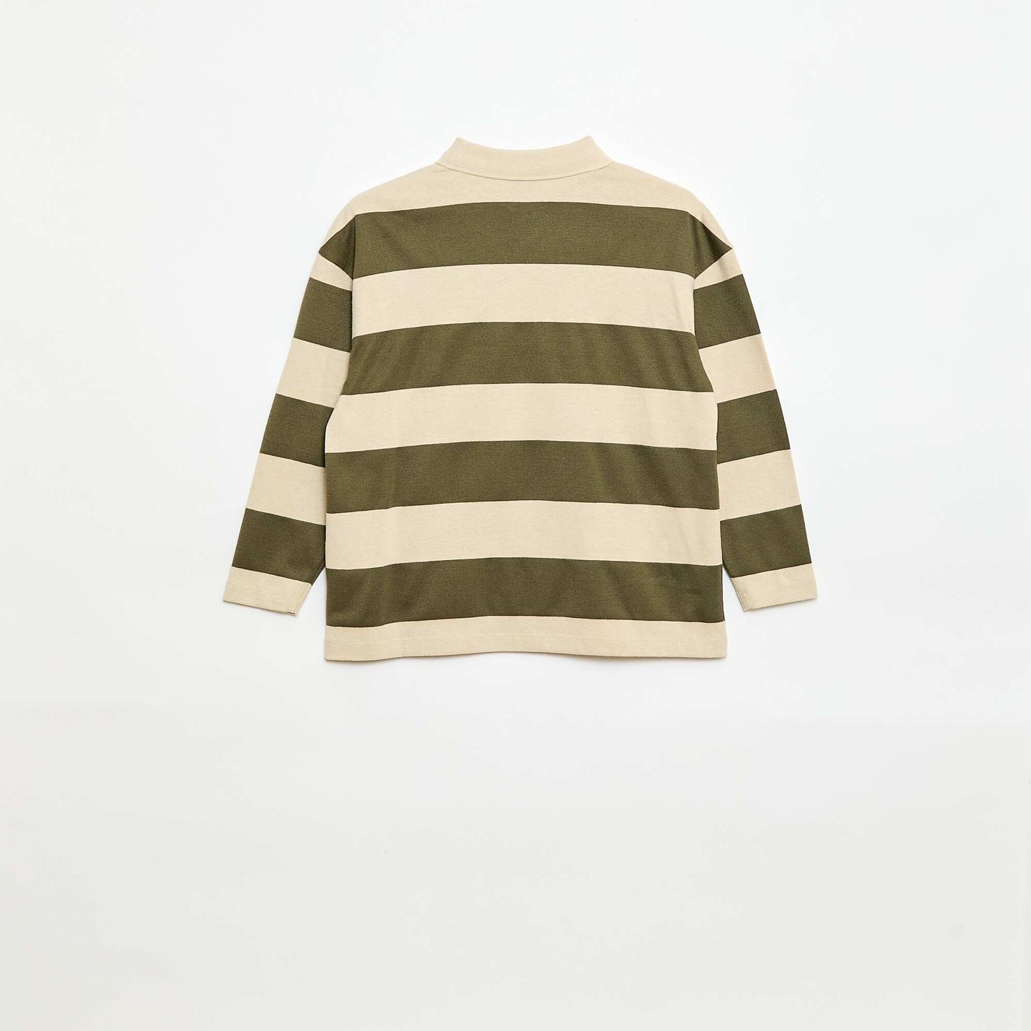 Polo oversize à rayures VERT