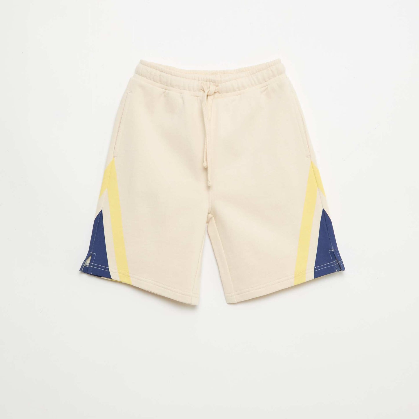 Short imprimé graphique BLANC