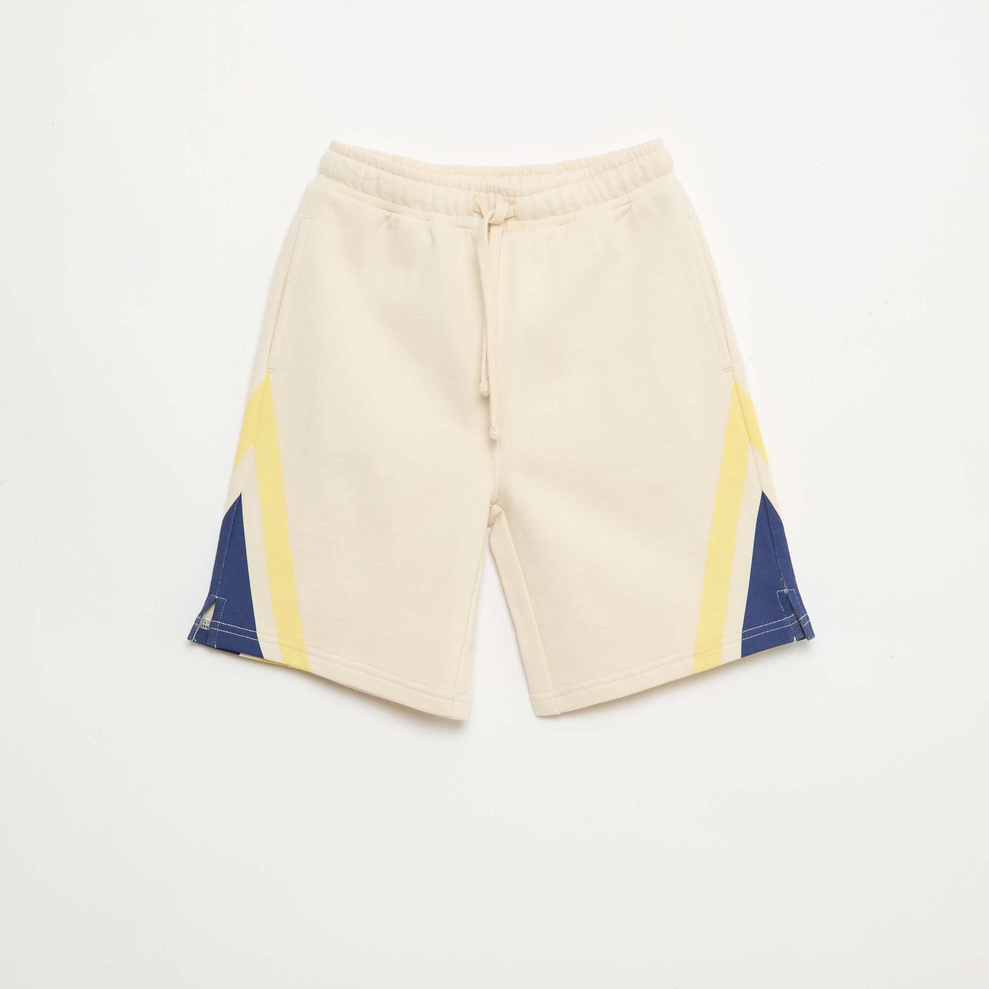 Short imprimé graphique BLANC