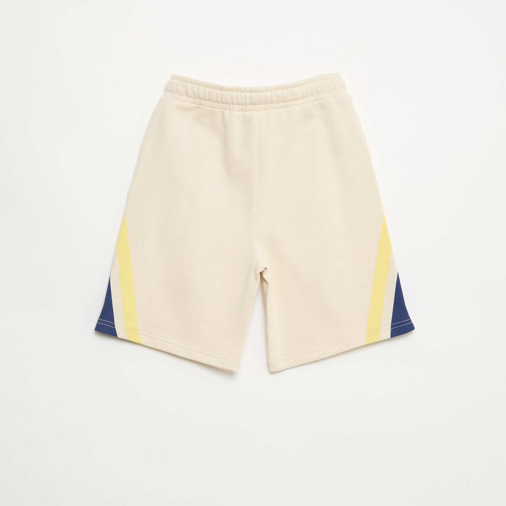 Short imprimé graphique BLANC