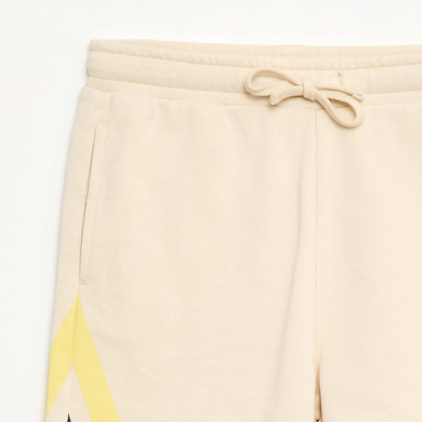 Short imprimé graphique BLANC