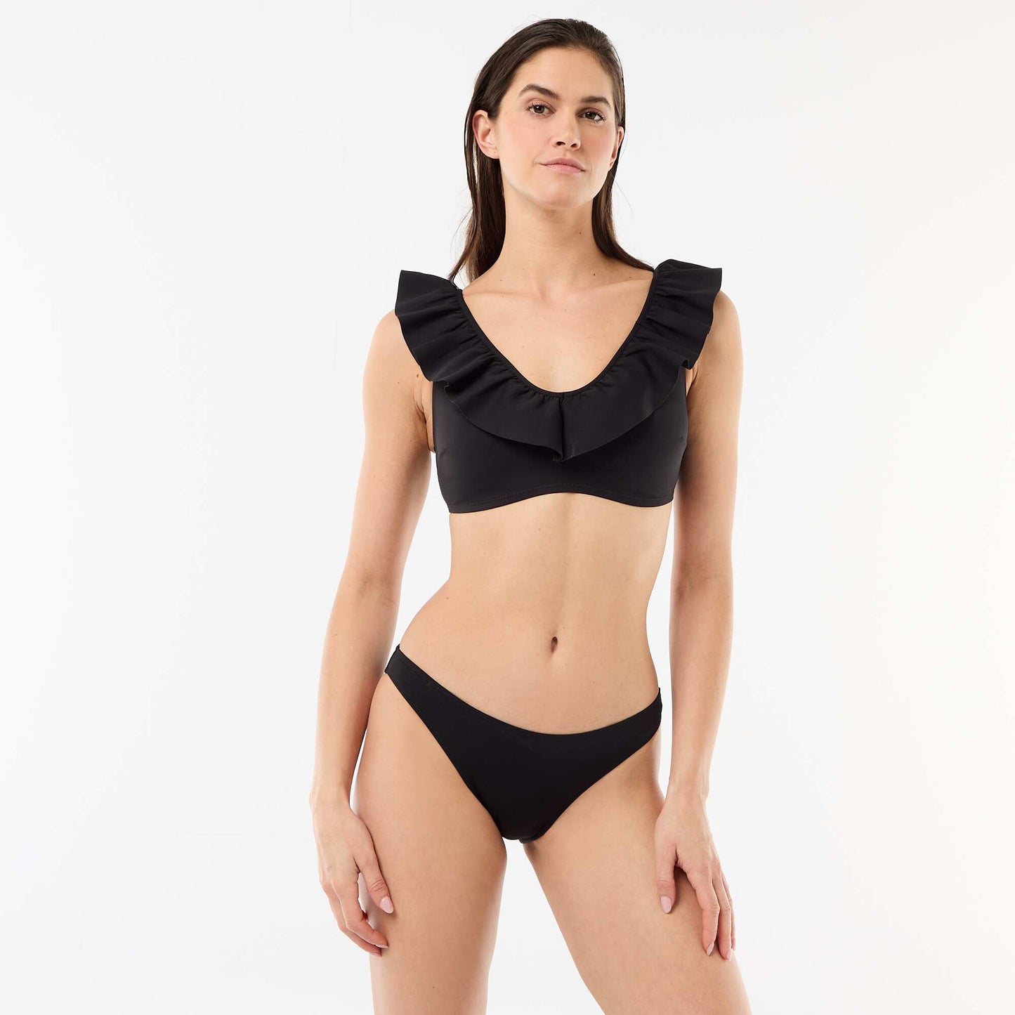 Culotte de bain en microfibre souple NOIR