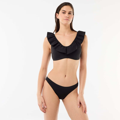 Culotte de bain en microfibre souple NOIR