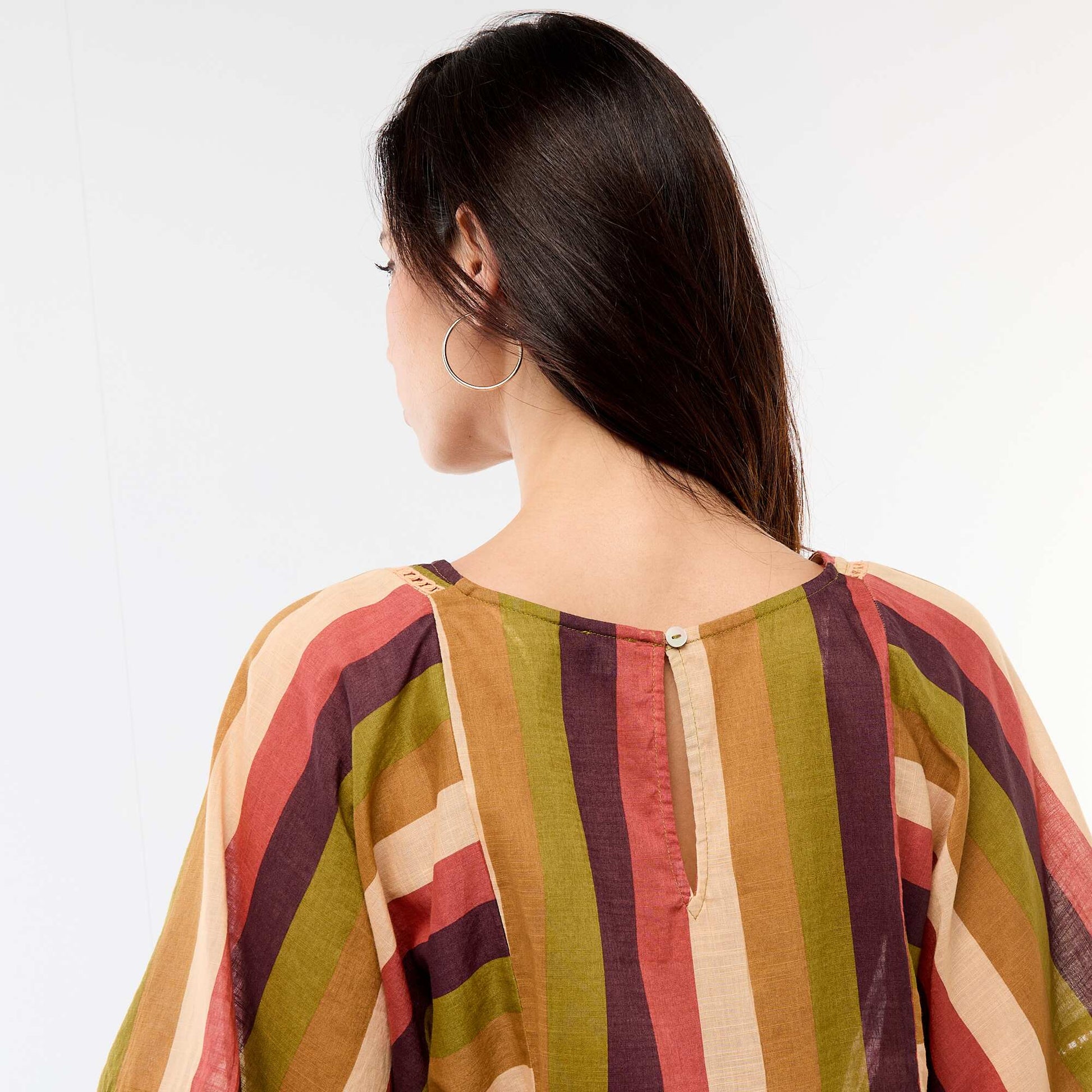 Robe de plage mi-longue MARRON