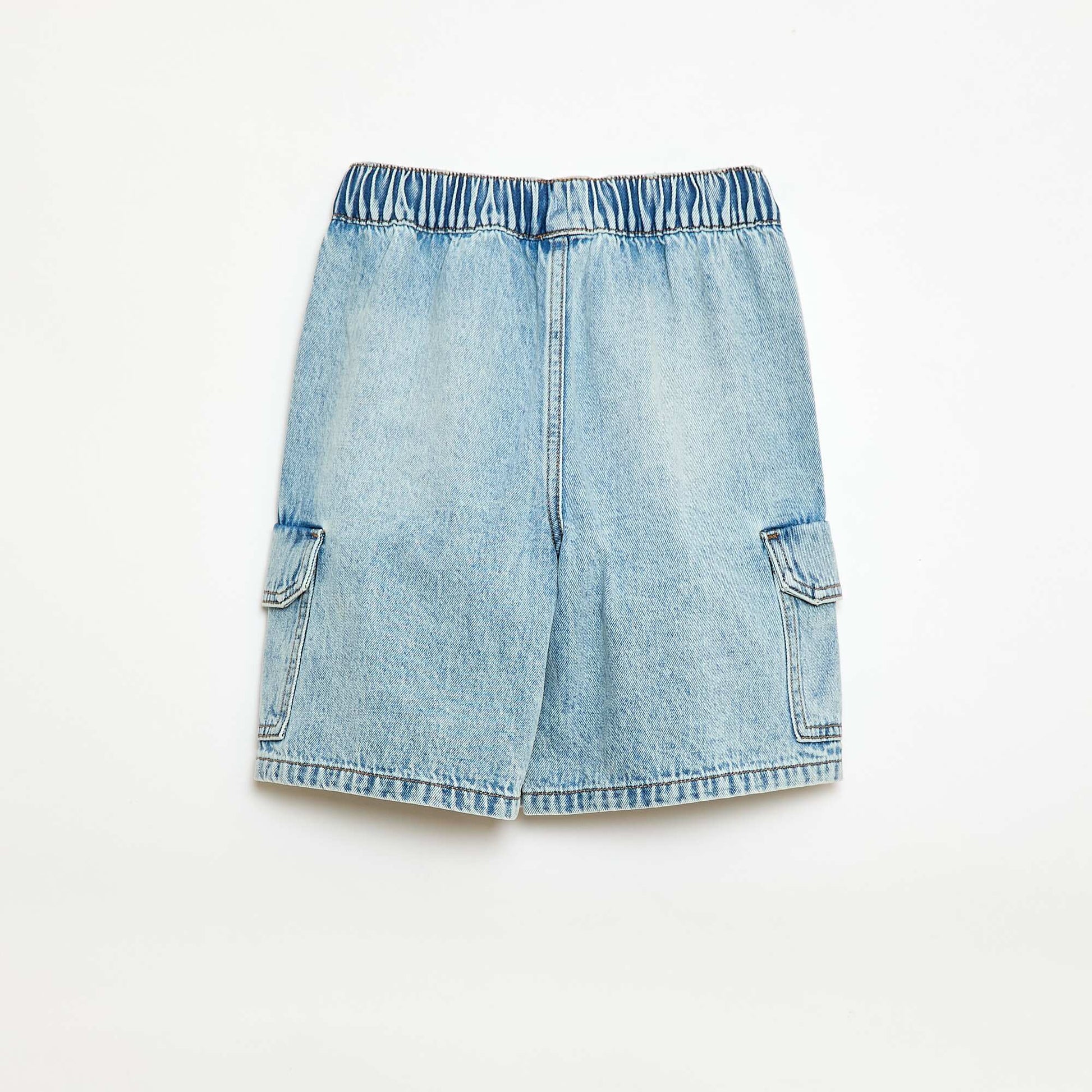 Bermuda en jean multipoche BLEU