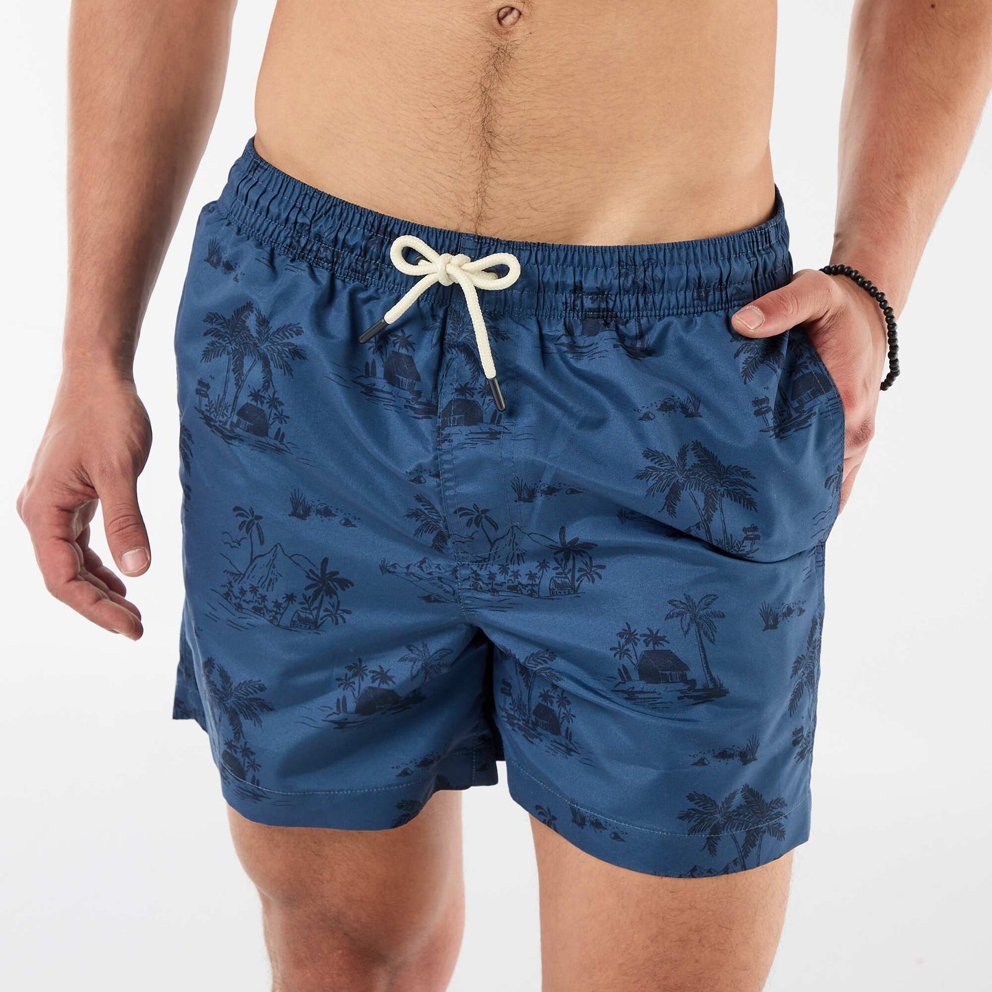 Bermuda de bain à motif BLEU