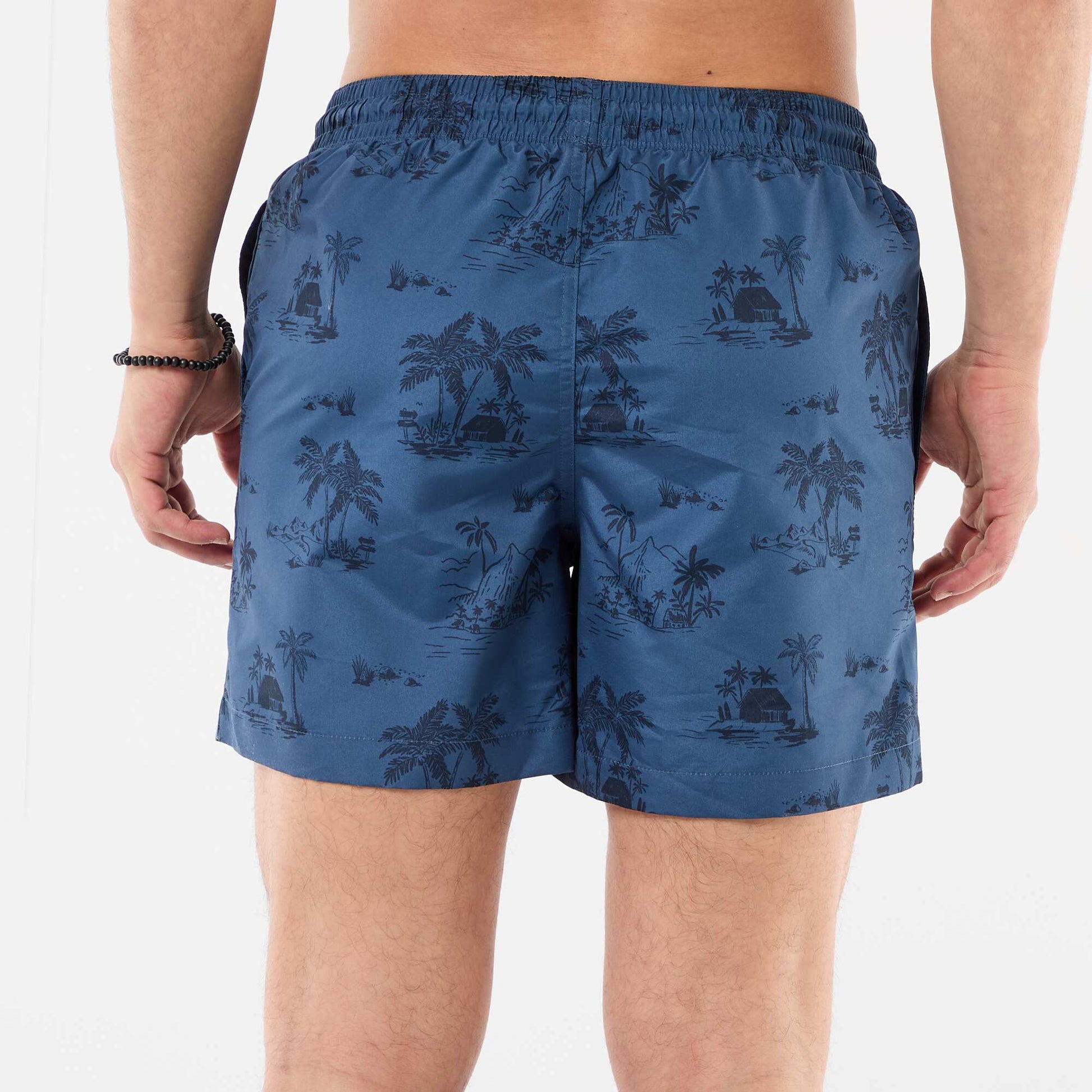 Bermuda de bain à motif BLEU