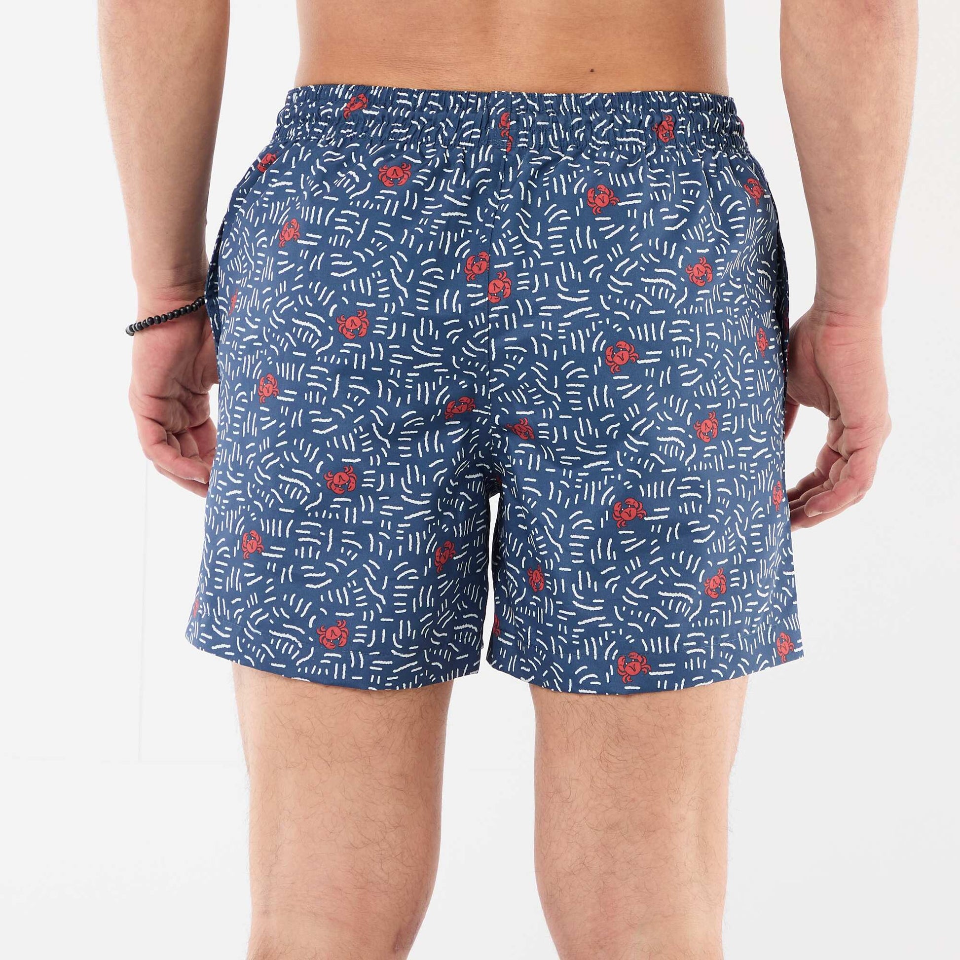 Bermuda de bain à motif BLEU