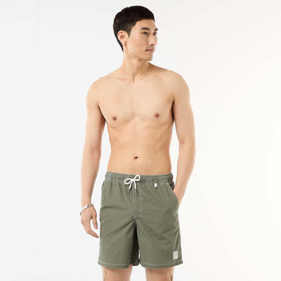 Short de bain uni avec poches VERT