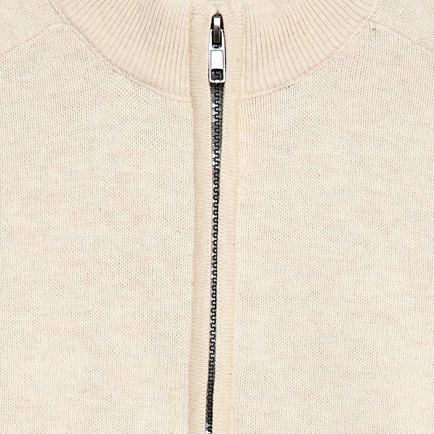 Gilet zippé à col montant BEIGE