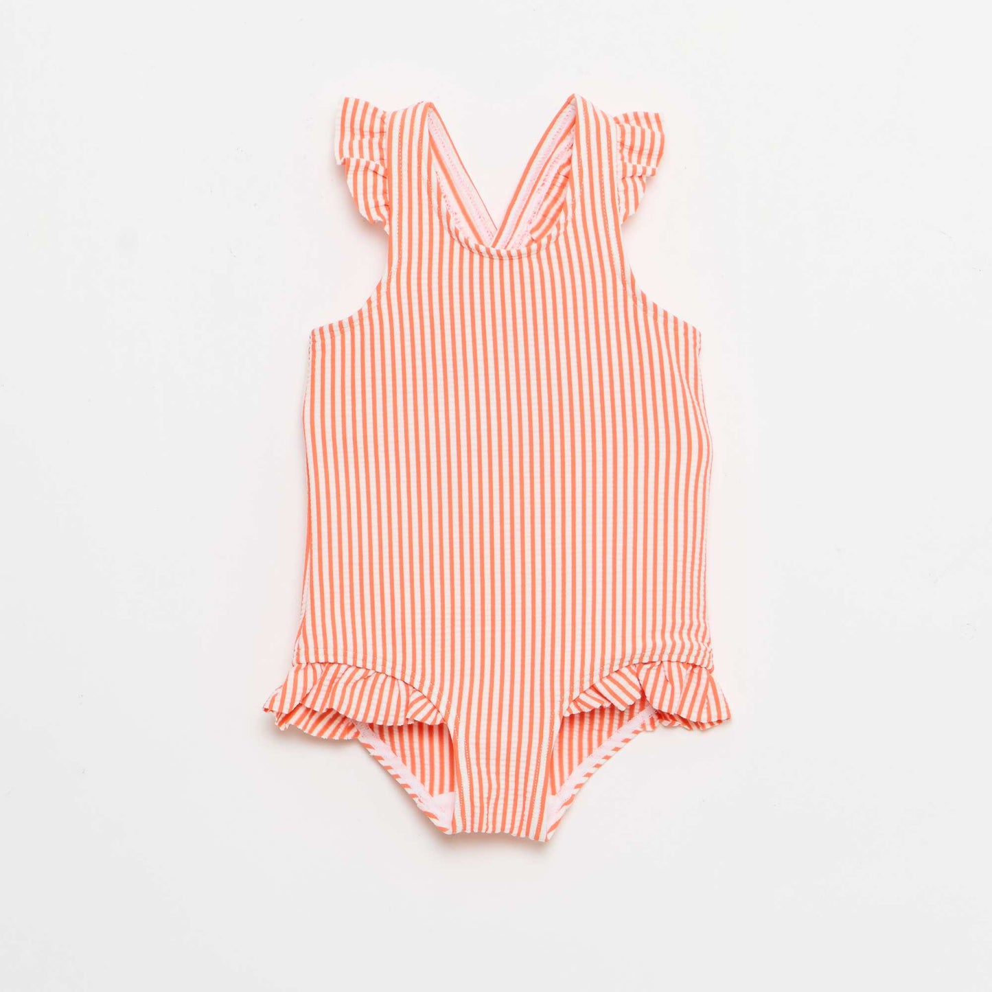 Maillot de bain 1 pièce avec volants ROUGE