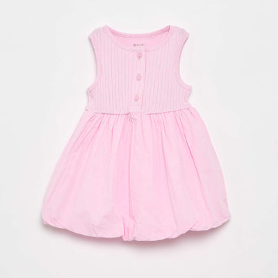 Robe sans manches bi-matière ROSE