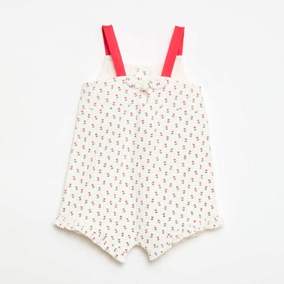Combishort en matière gaufrée à motif BLANC