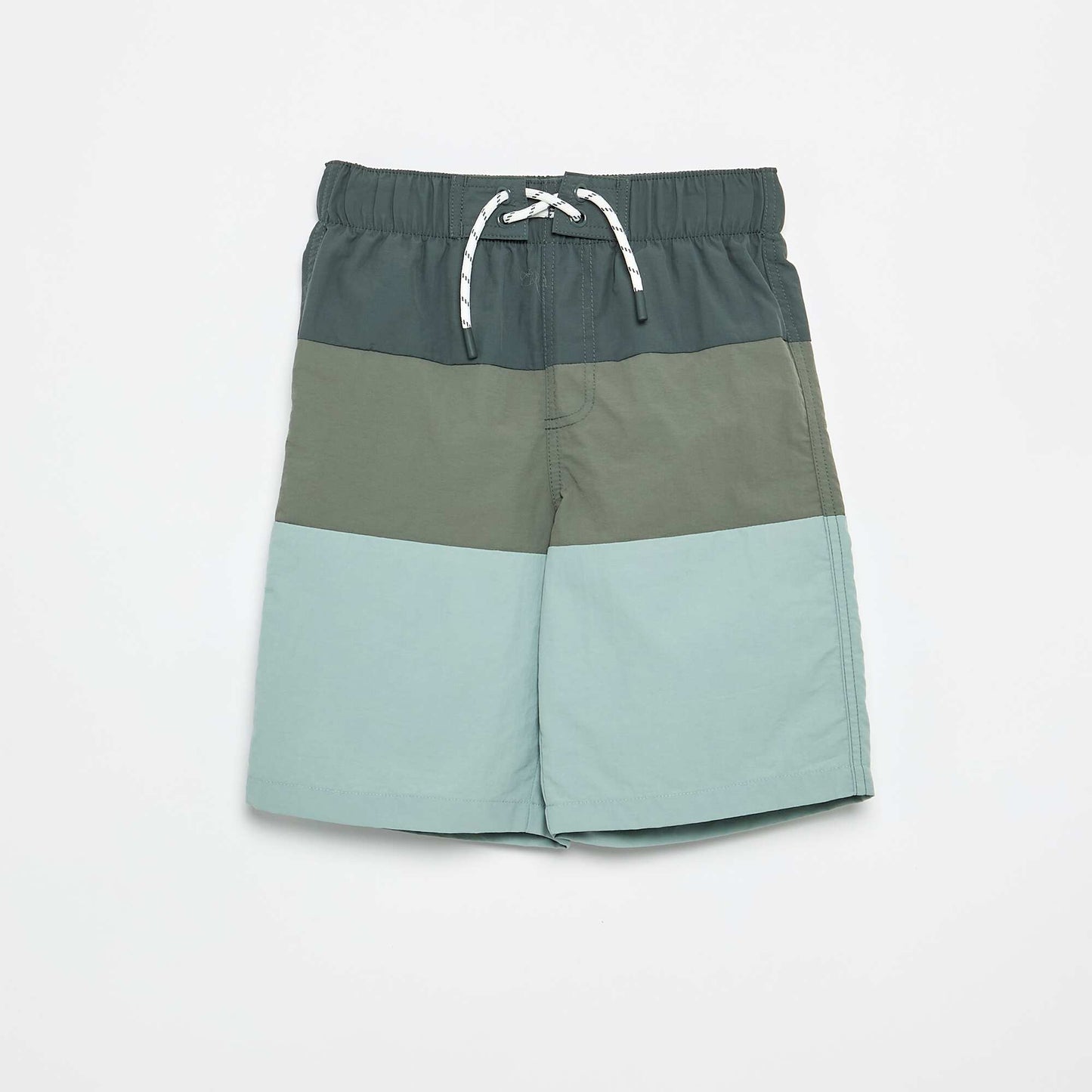 Bermuda de bain long à rayures KAKI